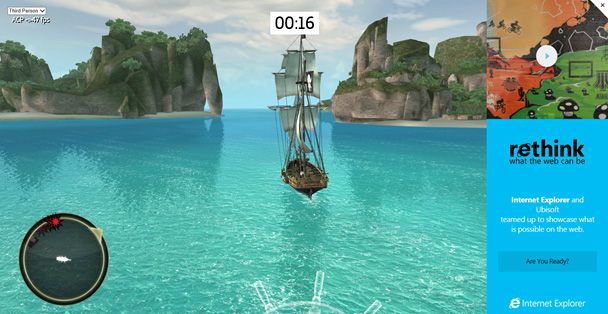 Illustration de l'article sur Assassin�s Creed Pirates en d�mo sur Internet Explorer 11