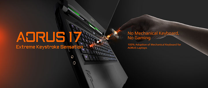 Illustration de l'article sur Gigabyte �quipe son Aorus 17d�un clavier m�canique