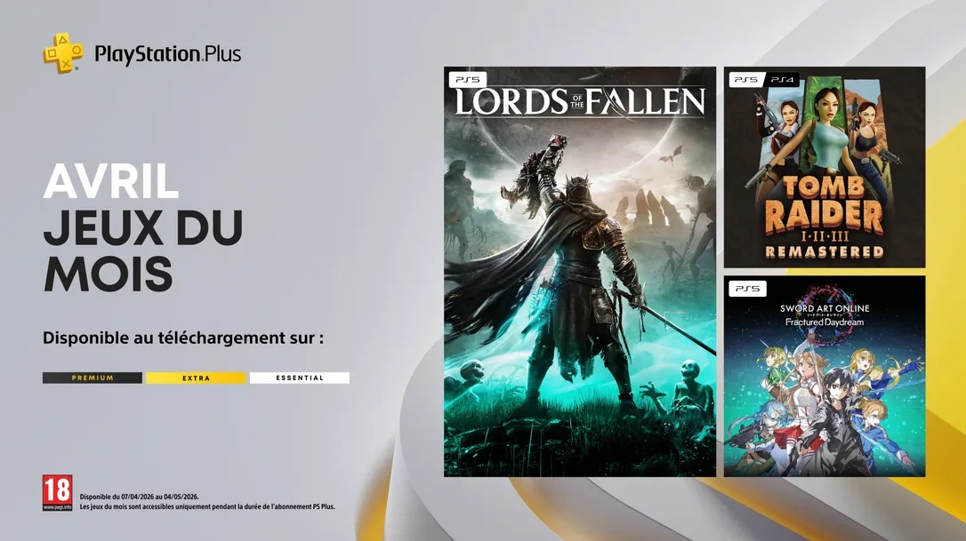 Illustration de l'article sur Les jeux PlayStation Plusd’avril 2026 dévoilés